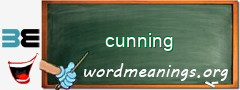 WordMeaning blackboard for cunning